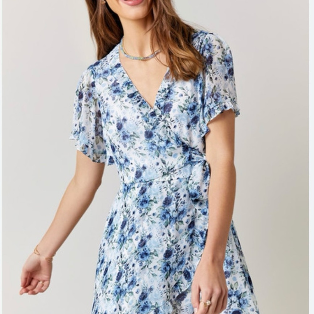 NWT Floral Wrap Dress